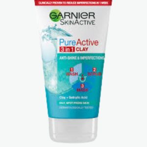 Garnier Pure Active 3-In-1 Wash, Scrub and Mask 150ml