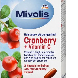 Mivolis Cranberry + Vitamin C Capsules – 60 pcs (68 g)